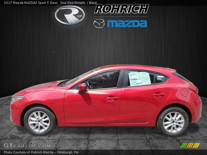 Soul Red Metallic / Black 2017 Mazda MAZDA3 Sport 5 Door