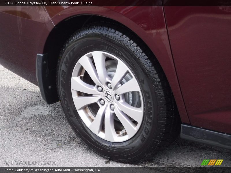 Dark Cherry Pearl / Beige 2014 Honda Odyssey EX
