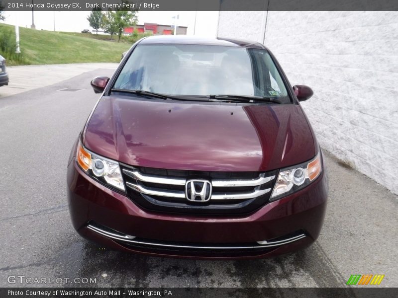 Dark Cherry Pearl / Beige 2014 Honda Odyssey EX