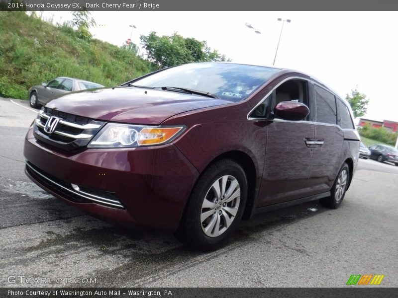 Dark Cherry Pearl / Beige 2014 Honda Odyssey EX