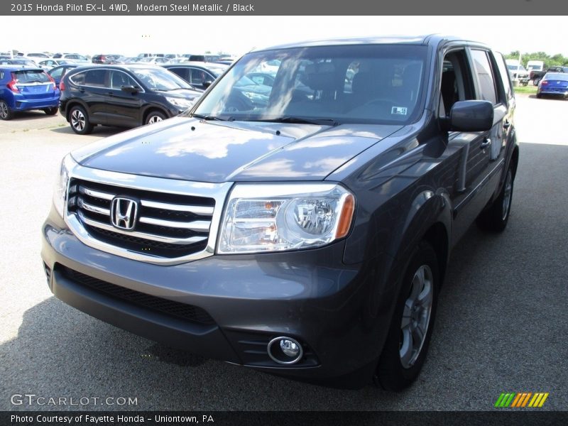 Modern Steel Metallic / Black 2015 Honda Pilot EX-L 4WD