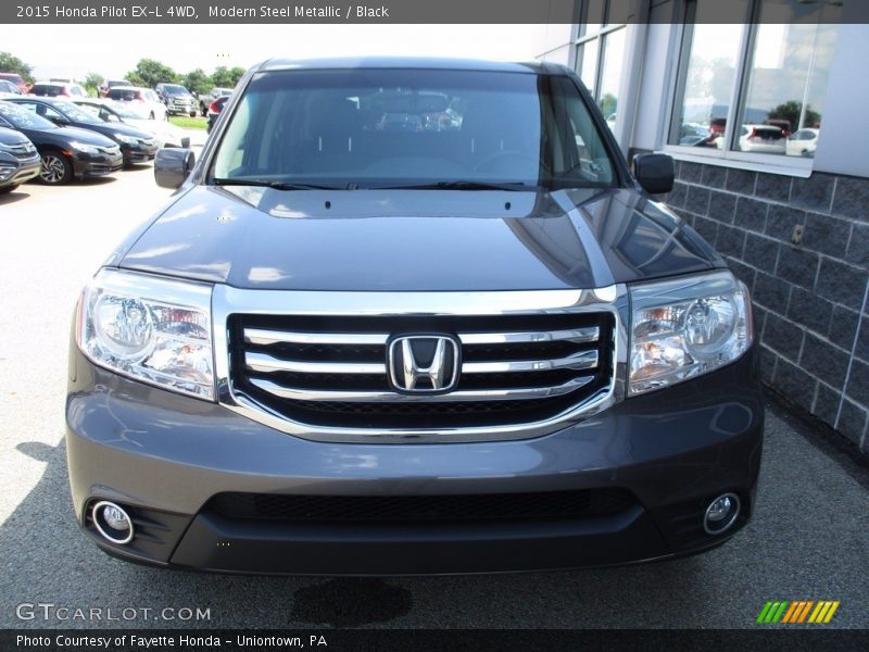 Modern Steel Metallic / Black 2015 Honda Pilot EX-L 4WD