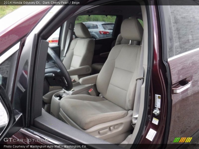 Dark Cherry Pearl / Beige 2014 Honda Odyssey EX