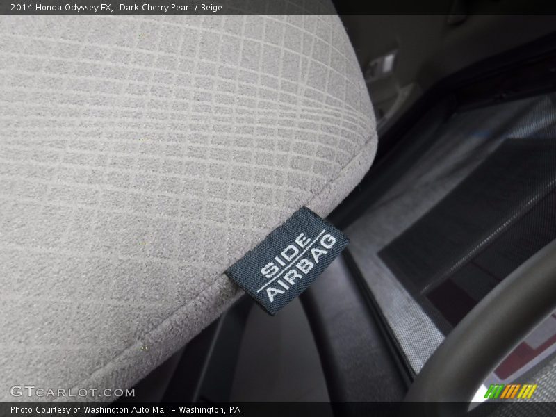 Dark Cherry Pearl / Beige 2014 Honda Odyssey EX