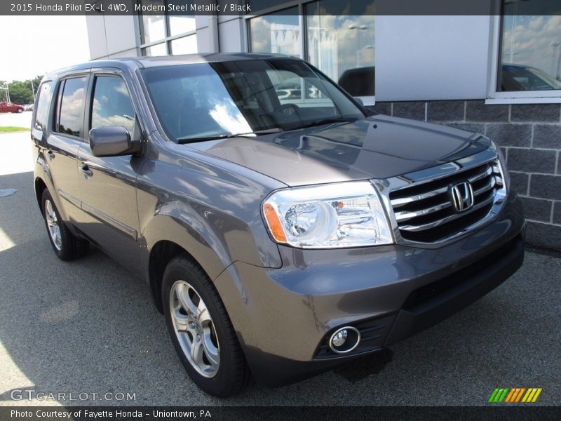 Modern Steel Metallic / Black 2015 Honda Pilot EX-L 4WD