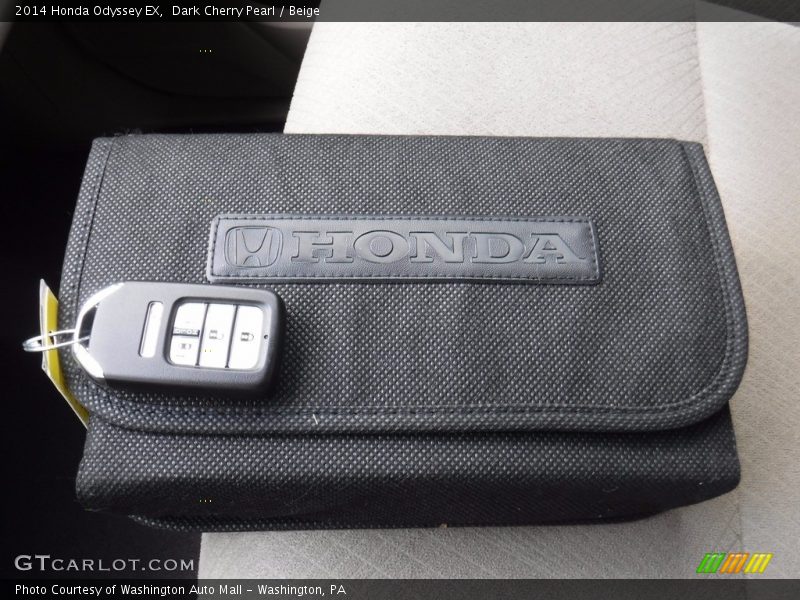 Dark Cherry Pearl / Beige 2014 Honda Odyssey EX