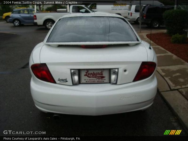 Summit White / Graphite 2004 Pontiac Sunfire Coupe