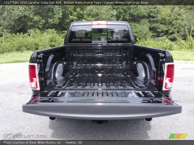 Brilliant Black Crystal Pearl / Canyon Brown/Light Frost Beige 2017 Ram 1500 Laramie Quad Cab 4x4