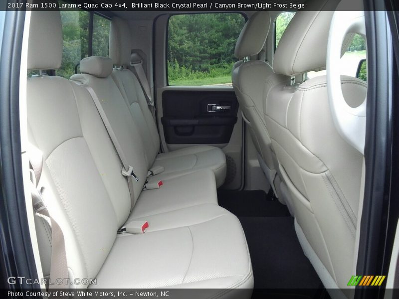 Brilliant Black Crystal Pearl / Canyon Brown/Light Frost Beige 2017 Ram 1500 Laramie Quad Cab 4x4