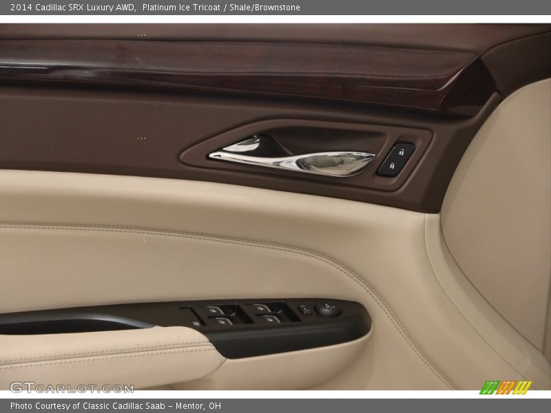 Platinum Ice Tricoat / Shale/Brownstone 2014 Cadillac SRX Luxury AWD