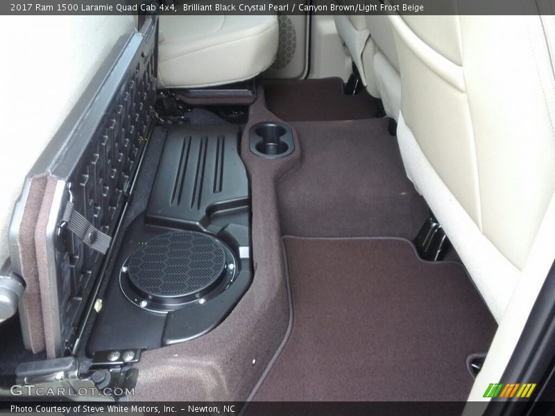 Brilliant Black Crystal Pearl / Canyon Brown/Light Frost Beige 2017 Ram 1500 Laramie Quad Cab 4x4