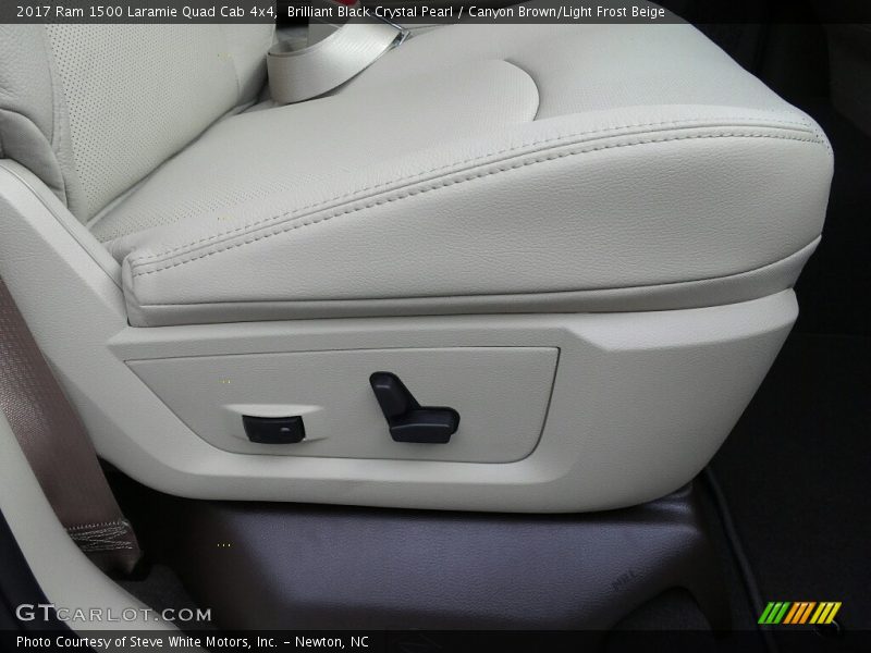 Brilliant Black Crystal Pearl / Canyon Brown/Light Frost Beige 2017 Ram 1500 Laramie Quad Cab 4x4