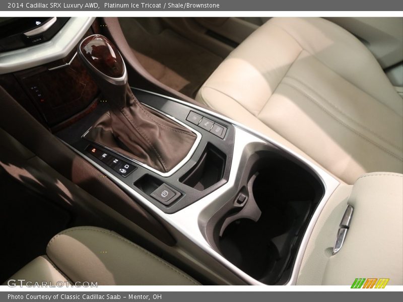 Platinum Ice Tricoat / Shale/Brownstone 2014 Cadillac SRX Luxury AWD