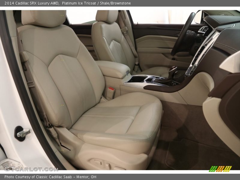 Platinum Ice Tricoat / Shale/Brownstone 2014 Cadillac SRX Luxury AWD