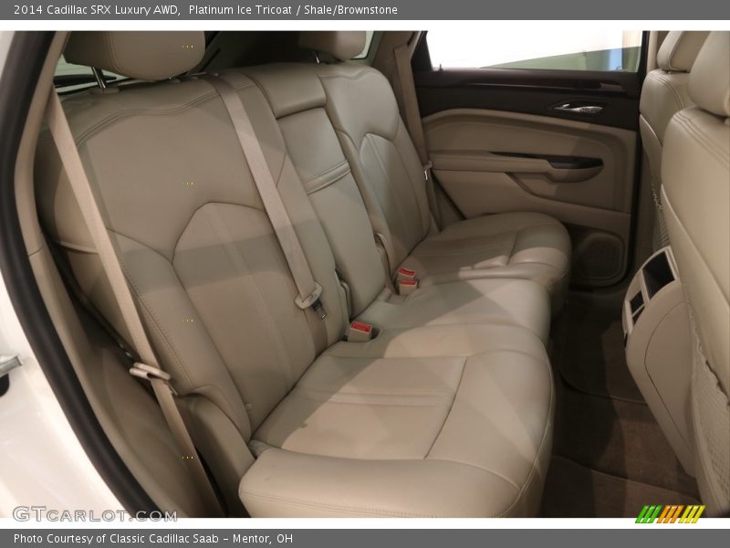 Platinum Ice Tricoat / Shale/Brownstone 2014 Cadillac SRX Luxury AWD