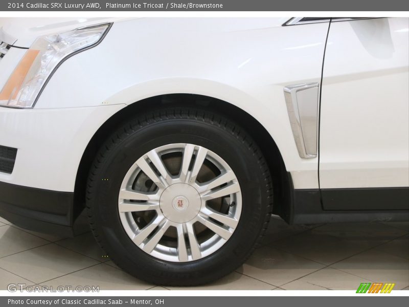 Platinum Ice Tricoat / Shale/Brownstone 2014 Cadillac SRX Luxury AWD