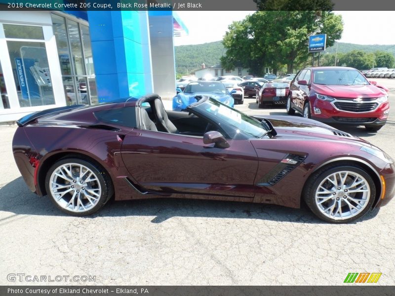Black Rose Metallic / Jet Black 2018 Chevrolet Corvette Z06 Coupe