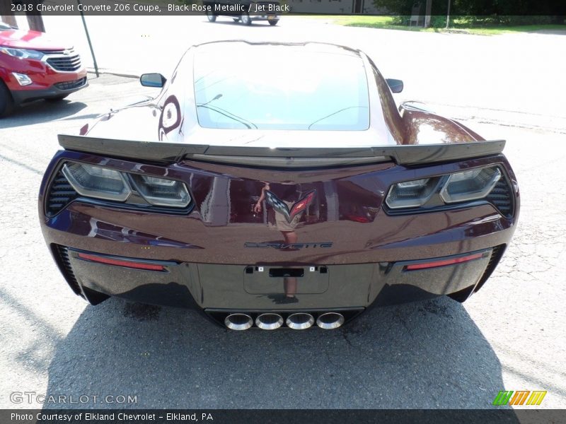 Black Rose Metallic / Jet Black 2018 Chevrolet Corvette Z06 Coupe