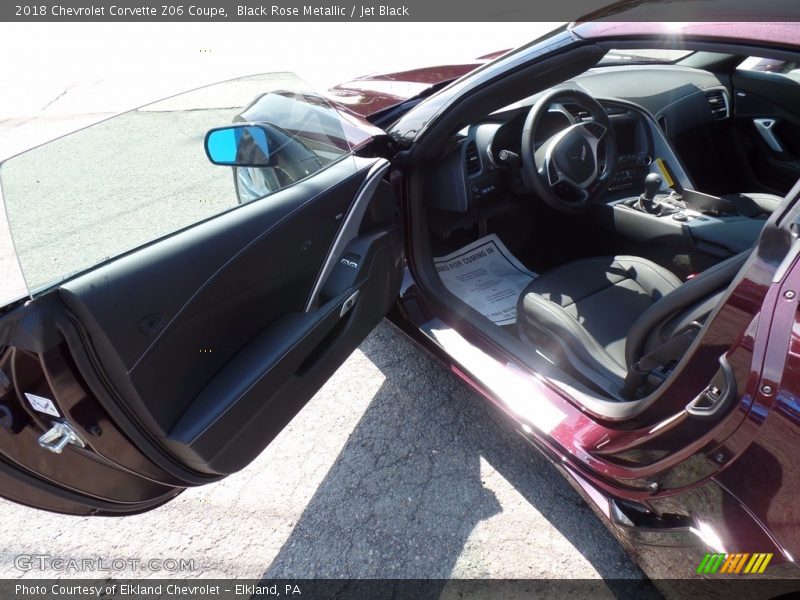 Black Rose Metallic / Jet Black 2018 Chevrolet Corvette Z06 Coupe