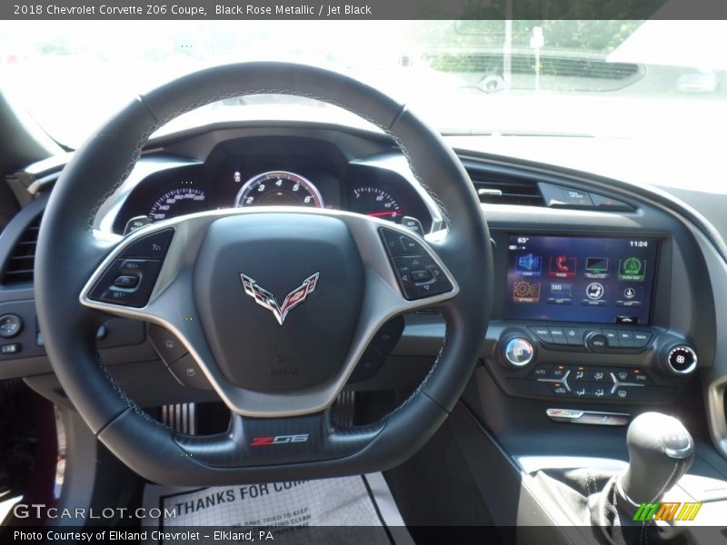 Black Rose Metallic / Jet Black 2018 Chevrolet Corvette Z06 Coupe