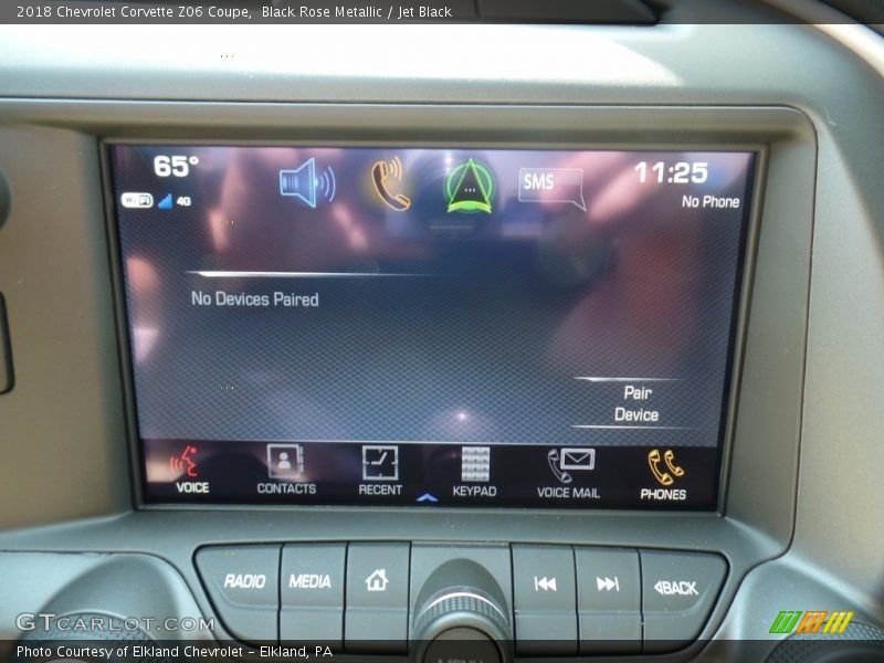 Black Rose Metallic / Jet Black 2018 Chevrolet Corvette Z06 Coupe