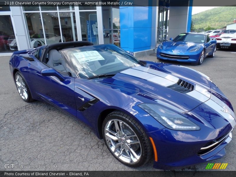 Front 3/4 View of 2018 Corvette Stingray Convertible