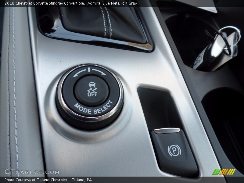 Admiral Blue Metallic / Gray 2018 Chevrolet Corvette Stingray Convertible