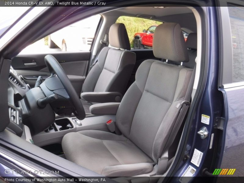 Twilight Blue Metallic / Gray 2014 Honda CR-V EX AWD