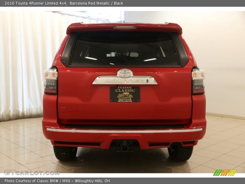 Barcelona Red Metallic / Black 2016 Toyota 4Runner Limited 4x4