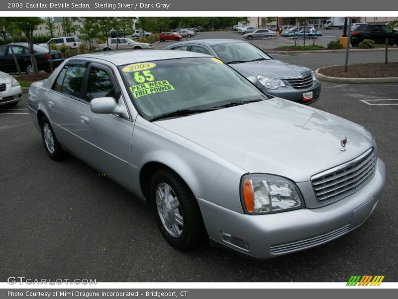 Sterling Silver / Dark Gray 2003 Cadillac DeVille Sedan