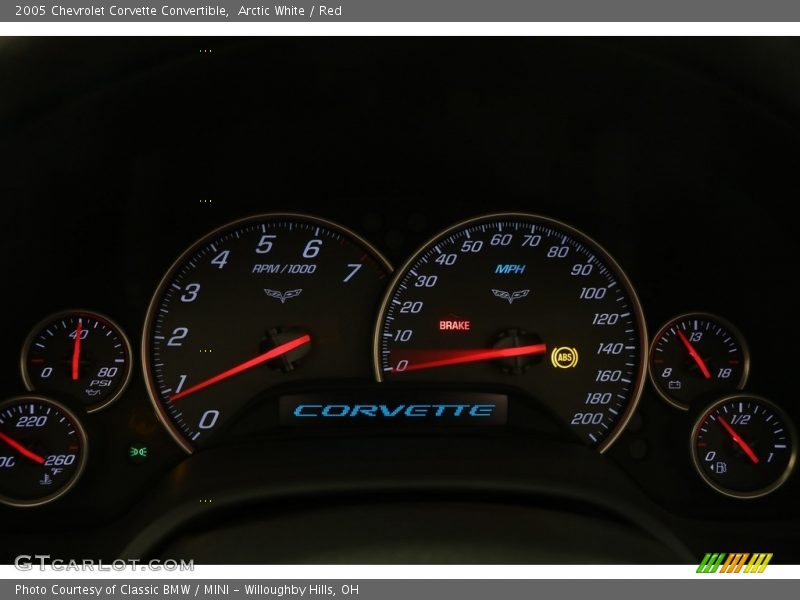 Arctic White / Red 2005 Chevrolet Corvette Convertible