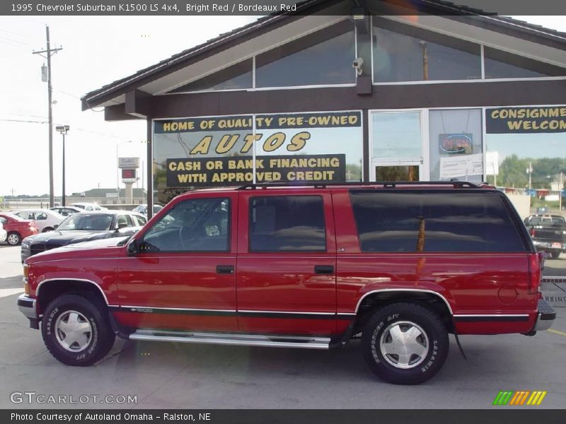 Bright Red / Bordeaux Red 1995 Chevrolet Suburban K1500 LS 4x4