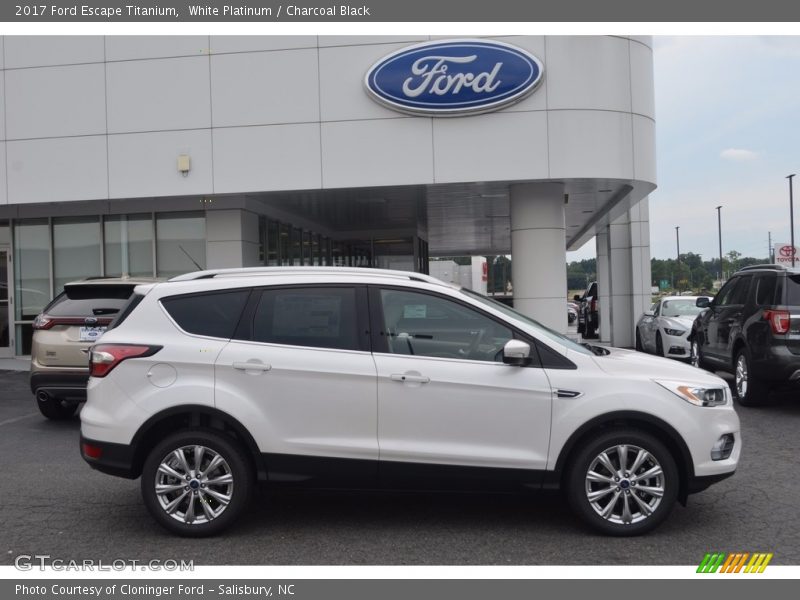White Platinum / Charcoal Black 2017 Ford Escape Titanium