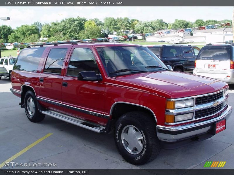 Bright Red / Bordeaux Red 1995 Chevrolet Suburban K1500 LS 4x4