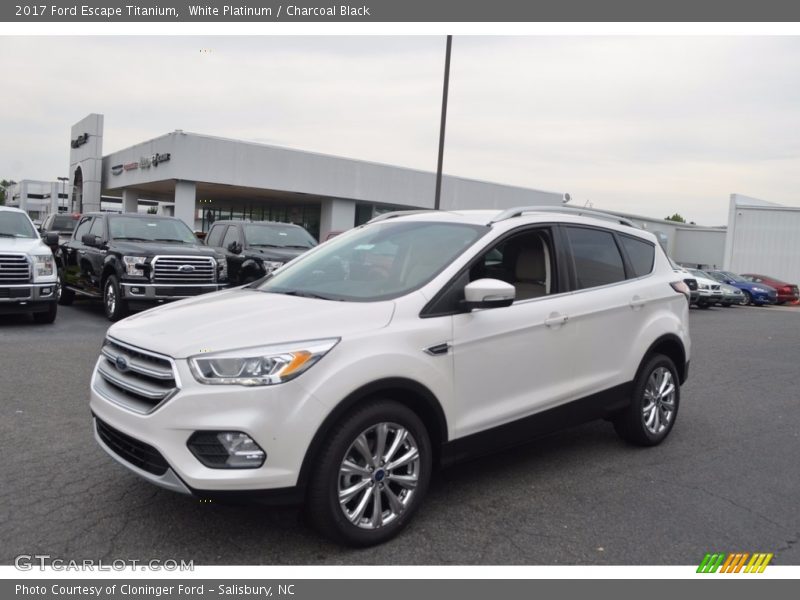 White Platinum / Charcoal Black 2017 Ford Escape Titanium