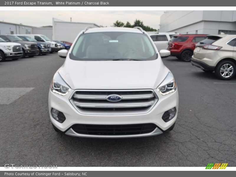White Platinum / Charcoal Black 2017 Ford Escape Titanium