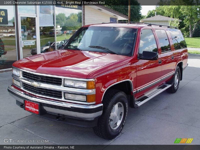 Bright Red / Bordeaux Red 1995 Chevrolet Suburban K1500 LS 4x4