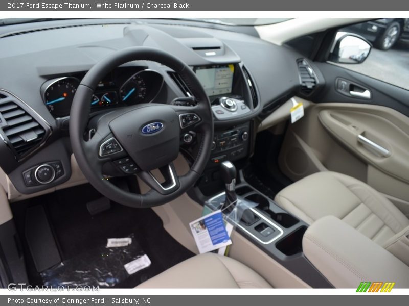 White Platinum / Charcoal Black 2017 Ford Escape Titanium