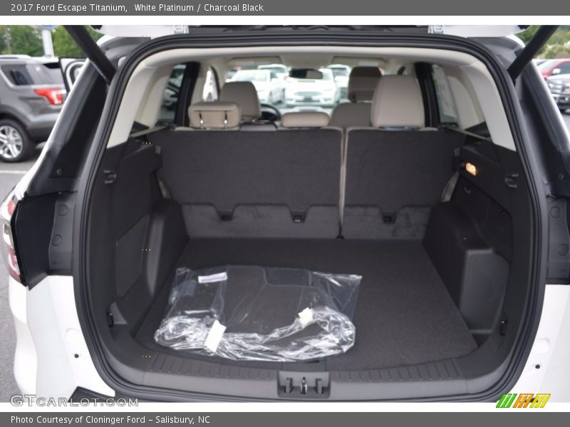 White Platinum / Charcoal Black 2017 Ford Escape Titanium