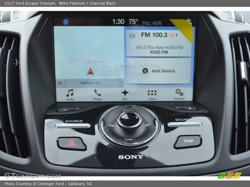 White Platinum / Charcoal Black 2017 Ford Escape Titanium