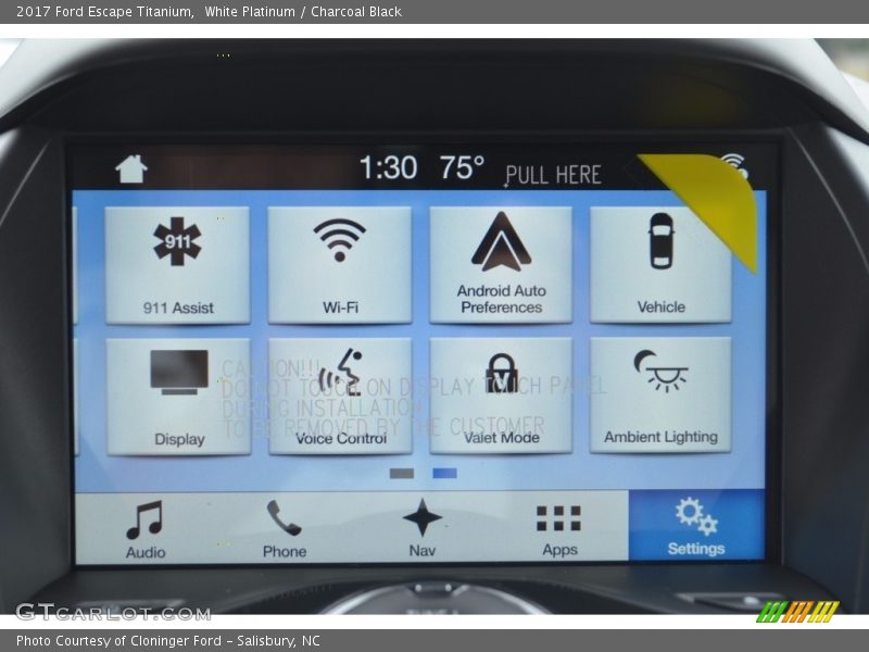 White Platinum / Charcoal Black 2017 Ford Escape Titanium
