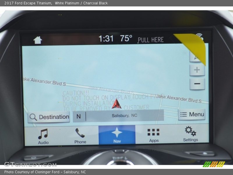 White Platinum / Charcoal Black 2017 Ford Escape Titanium