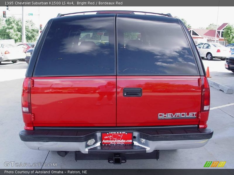 Bright Red / Bordeaux Red 1995 Chevrolet Suburban K1500 LS 4x4