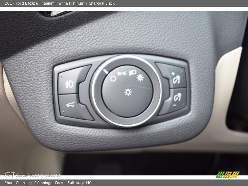 White Platinum / Charcoal Black 2017 Ford Escape Titanium