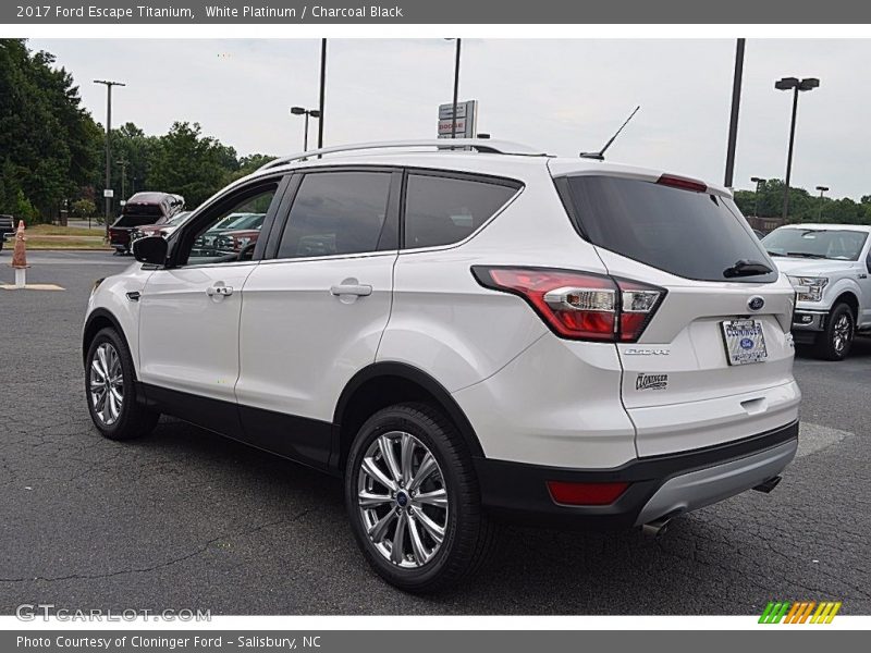White Platinum / Charcoal Black 2017 Ford Escape Titanium