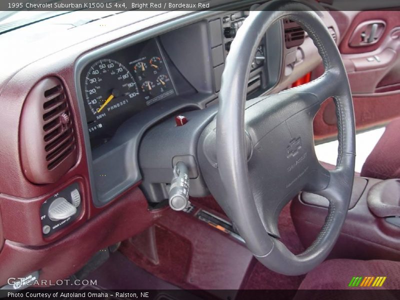 Bright Red / Bordeaux Red 1995 Chevrolet Suburban K1500 LS 4x4