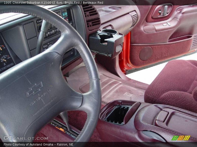 Bright Red / Bordeaux Red 1995 Chevrolet Suburban K1500 LS 4x4