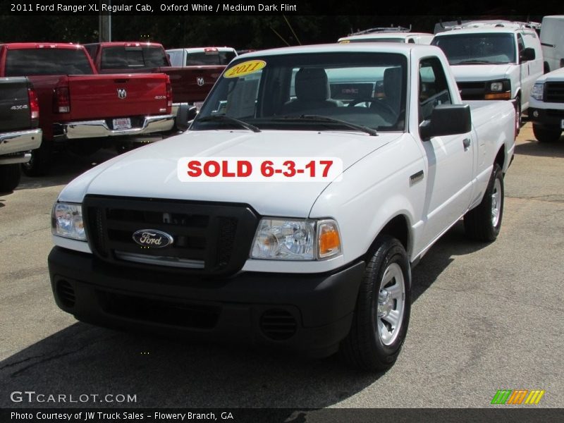 Oxford White / Medium Dark Flint 2011 Ford Ranger XL Regular Cab