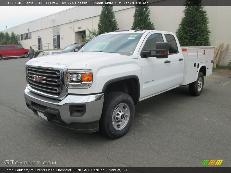 Summit White / Jet Black/Dark Ash 2017 GMC Sierra 2500HD Crew Cab 4x4 Chassis