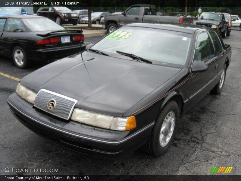 Black / Titanium 1989 Mercury Cougar LS